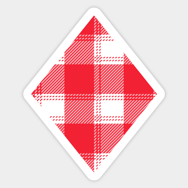 Affair of the Heart Plaid- Valentine Tartan Sticker by Winkeltriple